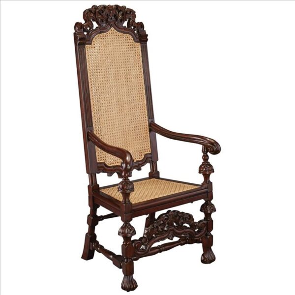 Design Toscano AF1554 28 Inch William and Mary Arm Chair