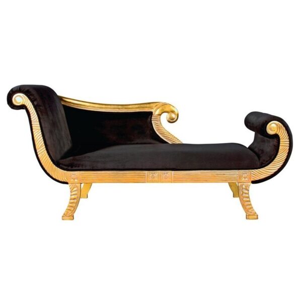 Design Toscano AF1602 75 Inch Cleopatra Neoclassical Chaise Sofa