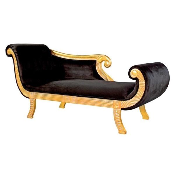 Design Toscano AF1602 75 Inch Cleopatra Neoclassical Chaise Sofa