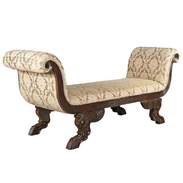 Design Toscano AF1607 84 Inch Veronique Rolled Arm Chaise