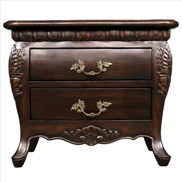 Design Toscano AF2642 Sorbonne 22 1/2 Inch French Nightstand Bombe Table