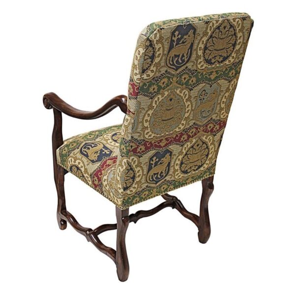 Design Toscano AF51195 22 Inch Chateau Dumonde Arm Chair with Charles