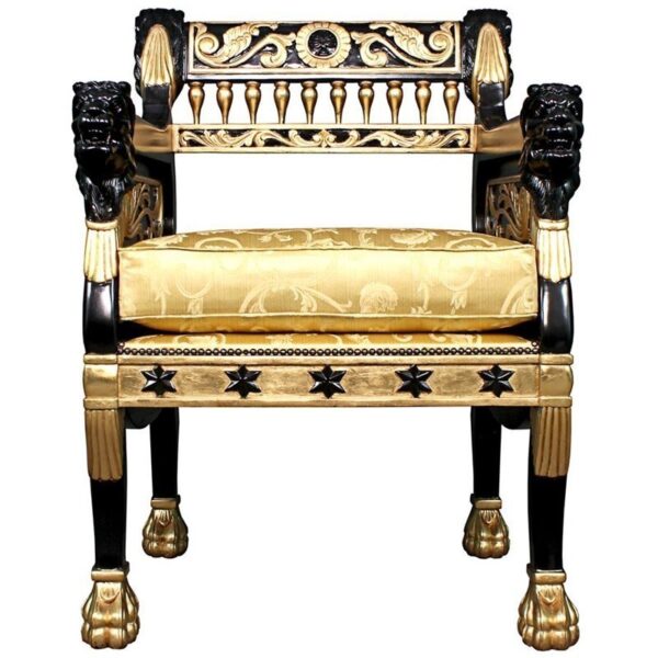 Design Toscano AF51422 28 Inch Caesars Royal Lions Chair