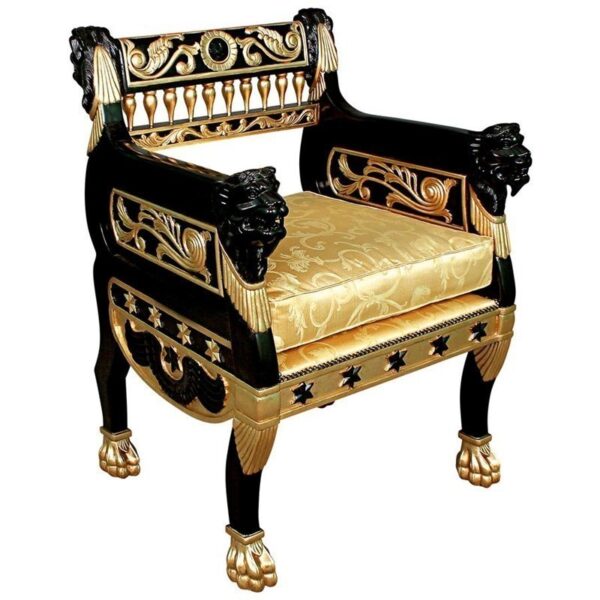 Design Toscano AF51422 28 Inch Caesars Royal Lions Chair