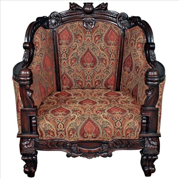 Design Toscano AF51854 39 1/4 Inch Gentlemens Plush Chair