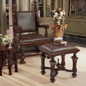 Design Toscano AF91366 Lord Cumberlands Throne and Footstool Set