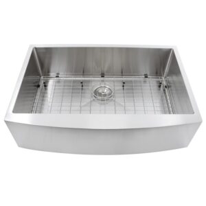 Nantucket Apron332210-SR-16 Pro Series Apron 33 Inch Pro Series Small Radius Farmhouse Apron Front Stainless Steel Sink