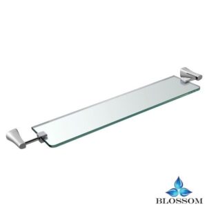 Blossom BA02 407 01 Wall Mounted Glass Shelf in Chrome