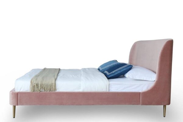 Manhattan Comfort Heather Full-Size Bed in Blush