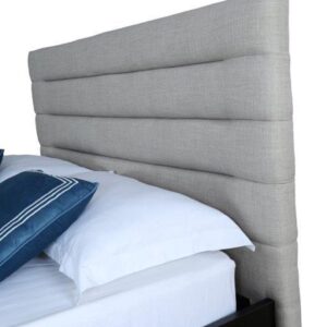 Manhattan Comfort Schwamm Full-Size Bed in Light Grey