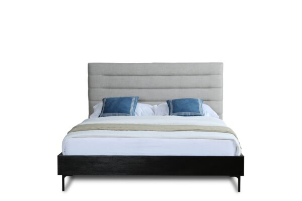 Manhattan Comfort Schwamm Queen Bed in Light Grey