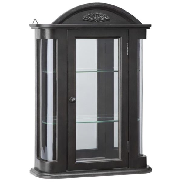 Design Toscano BN15222 15 1/2 Inch Rosedale Hardwood Curio Cabinet - Black