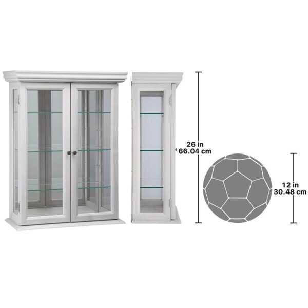 Design Toscano BN24301 19 Inch Country Tuscan Curio Cabinet - White