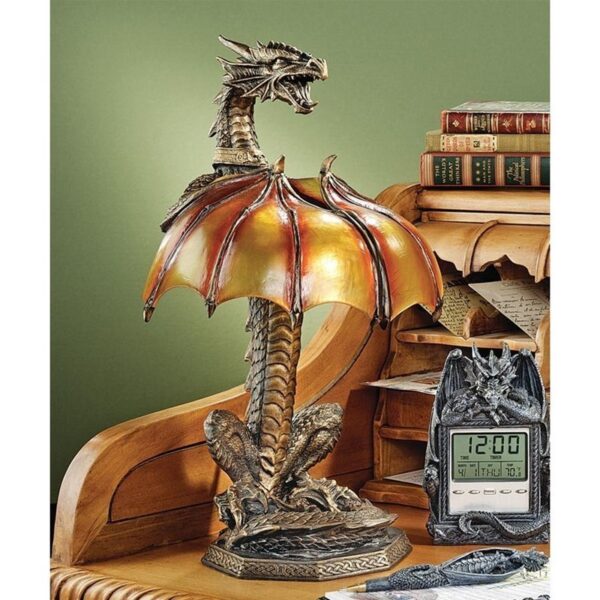 Design Toscano CL5559 10 Inch Dragon Strike Lamp