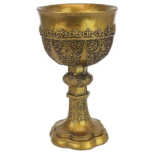 Design Toscano CL6121 5 Inch King Arthurs Gothic Golden Chalice - Gold