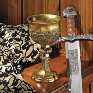 Design Toscano CL6121 5 Inch King Arthurs Gothic Golden Chalice - Gold