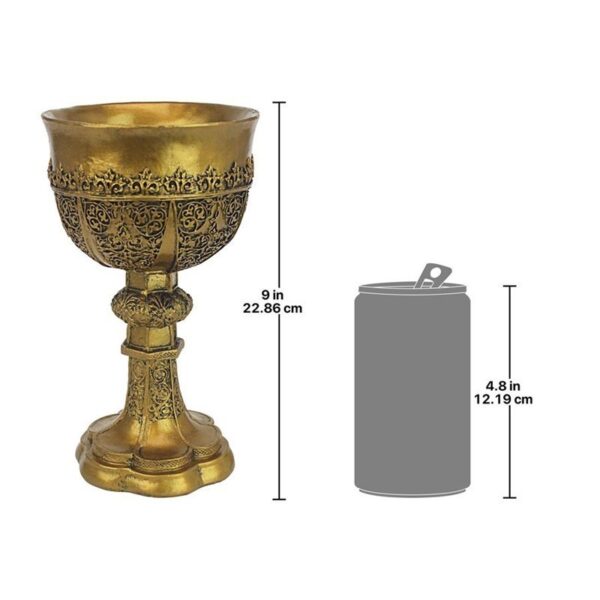 Design Toscano CL6121 5 Inch King Arthurs Gothic Golden Chalice - Gold