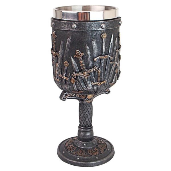 Design Toscano CL7423 3 1/2 Inch Lord of Swords Gothic Goblet