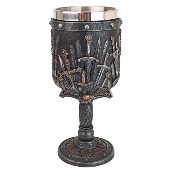 Design Toscano CL7423 3 1/2 Inch Lord of Swords Gothic Goblet