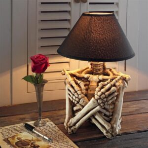 Design Toscano CL7439 10 Inch Rest in Pieces Skeleton Table Lamp