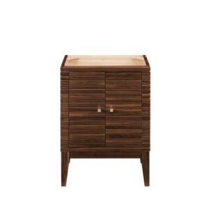 James Martin E213-V24-WLT Linden 24 Inch Single Vanity Cabinet in Mid Century Walnut