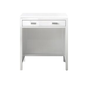 James Martin E444-CU30-3WZ Addison 30 Inch Free-standing Countertop Unit with 3cm White Zeus Quartz Top