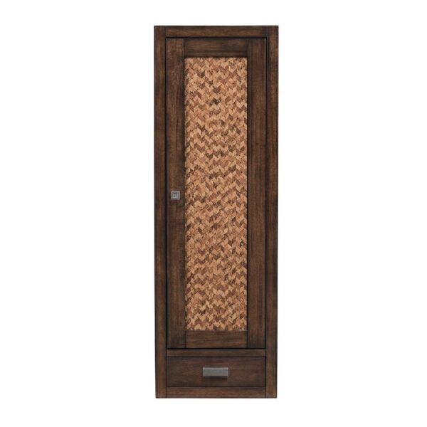 James Martin E444-H12R-MCA Addison 15 Inch Petitie Tower Hutch Right in Mid Century Acacia