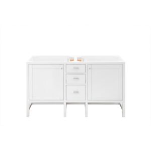 James Martin E444-V60D-GW Addison 60 Inch Double Vanity Cabinet in Glossy White