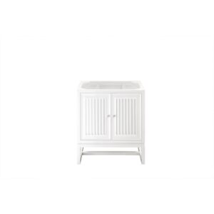 James Martin E645-V30-GW Athens 30 Inch Single Vanity Cabinet in Glossy White