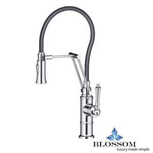 Blossom F01 209 01 Single Handle Pull Down Kitchen Faucet in Chrome