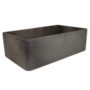 Nantucket Sinks FCFS3020S-Concrete Vineyard 30 Inch Farmhouse Fireclay Sink with Concrete Finish