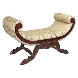 Design Toscano GR30313 43 Inch Waldorf Rolled Arm Bench