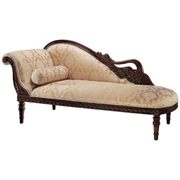 Design Toscano GR305L 73 Inch Swan Fainting Couch Left Version
