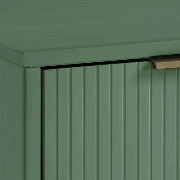 Manhattan Comfort 2-Piece Granville Modern Solid Wood Tall Narrow and Standard Dresser Set in Sage Green