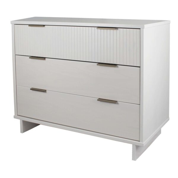 Manhattan Comfort 2-Piece Granville Modern Solid Wood Standard Dresser and Nightstand Set in White