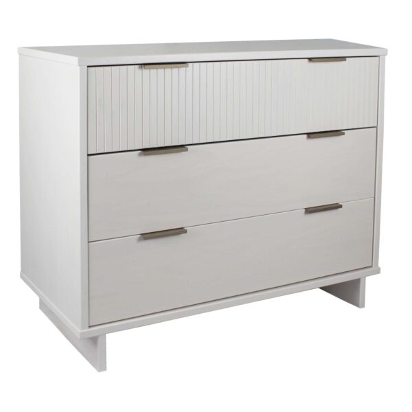 Manhattan Comfort 2-Piece Granville Modern Solid Wood Standard Dresser and Nightstand Set in White