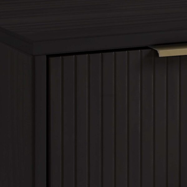 Manhattan Comfort 2-Piece Granville Modern Solid Wood Standard Dresser and Nightstand Set in Black