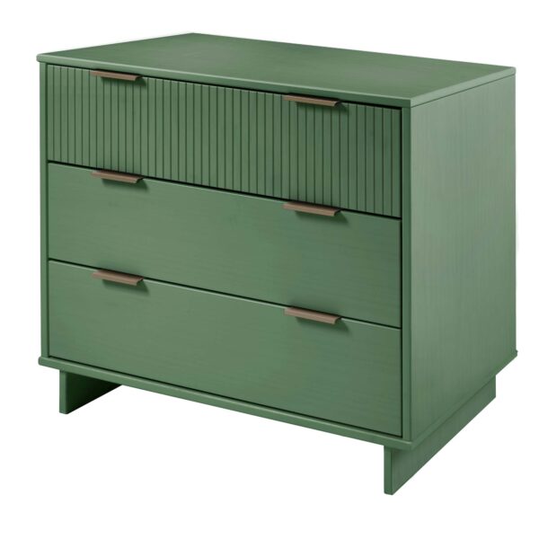 Manhattan Comfort 2-Piece Granville Modern Solid Wood Standard Dresser and Nightstand Set in Sage Green
