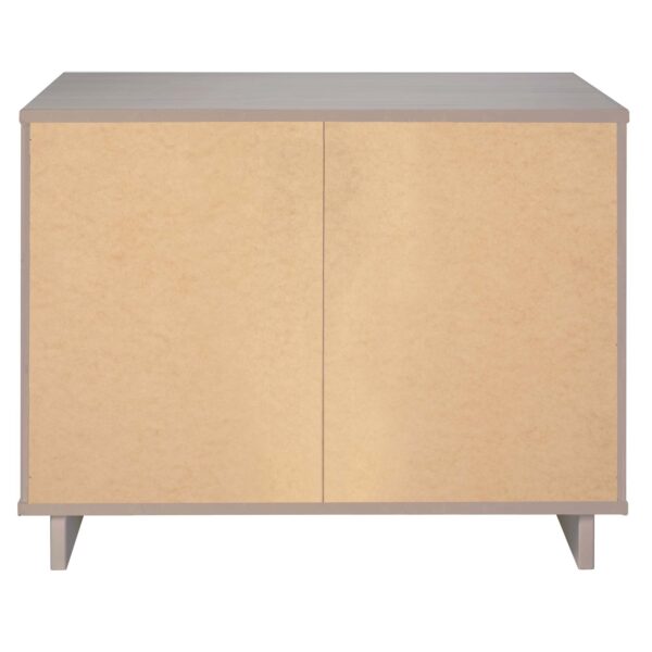 Manhattan Comfort 2-Piece Granville Modern Solid Wood Standard Dresser and Nightstand Set in Light Grey