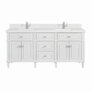 James Martin JM 424-V72 Lorelai 72 Inch Free-Standing Double Sink Bathroom Vanity with 3 CM Top