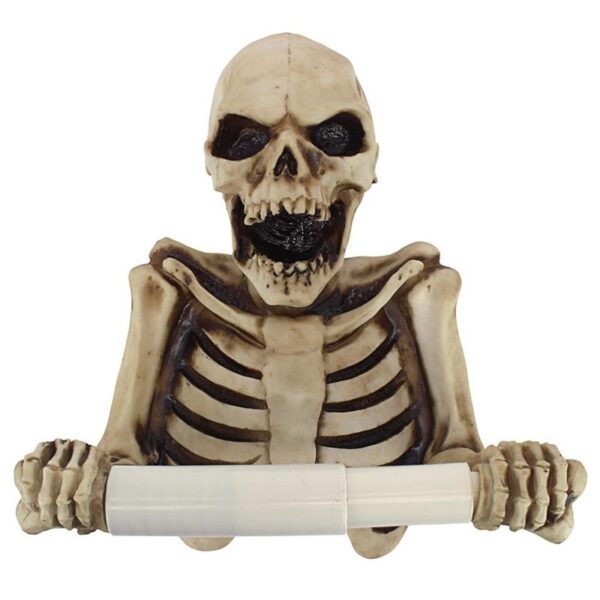 Design Toscano JQ10089 8 Inch Bone Dry Skeleton Toilet Paper Holder