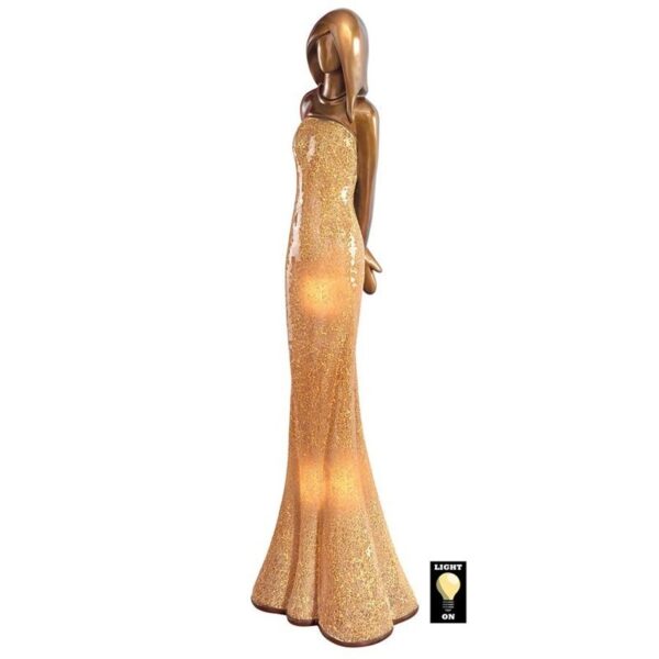 Design Toscano KY30145 16 Inch Woman Dress Floor Lamp - Gold