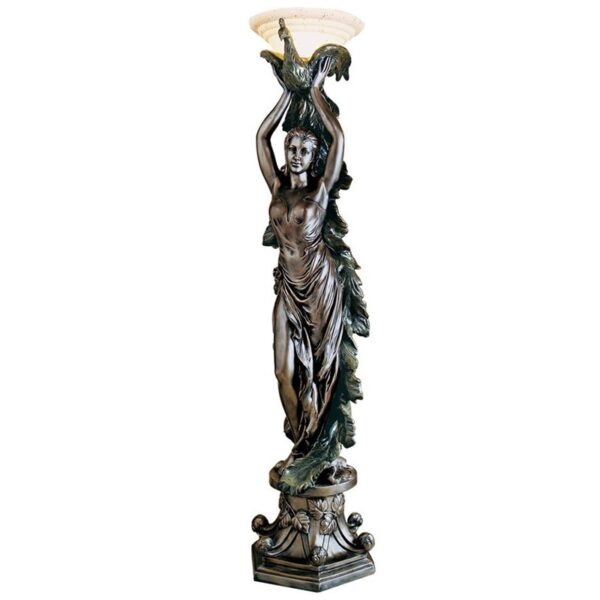 Design Toscano KY7932 19 Inch The Peacock Goddess Torchiere Lamp