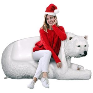 Design Toscano NE1600177 79 Inch Polar Bear Bench