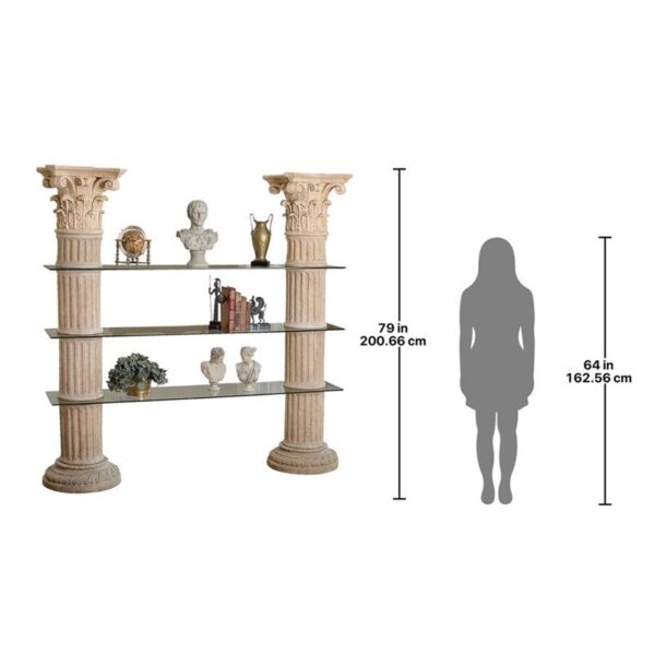 Design Toscano NE68471 76 Inch Columns of Corinth Shelves