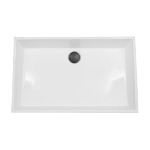 Nantucket Sinks NS-GSTR24 Glacierstone 24 Inch Rectangle White Bathroom Sink