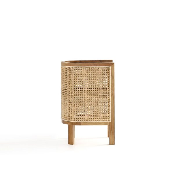 Manhattan Comfort Versailles End Table in Nature Cane