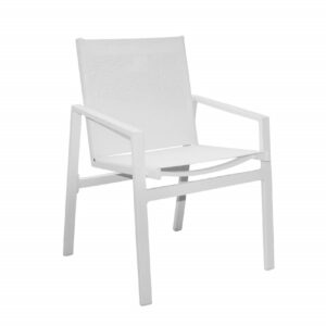 Panama Jack PJO-2401-WHT-AC Mykonos 24 Inch Stackable Armchair - White