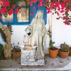 Design Toscano SH2002 13 1/2 Inch Virgin of Lourdes Fountain