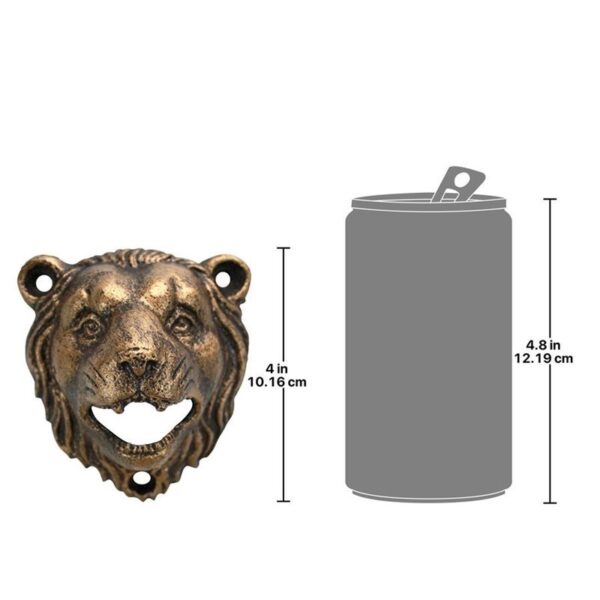 Design Toscano SP2956 3 1/2 Inch Growling Lion Cast Iron Bottle Opener